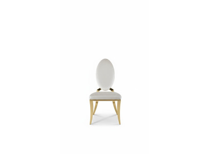 Eetkamerstoel wit Luxe metaal met textielstoelen Moderne stijl Fauteuil