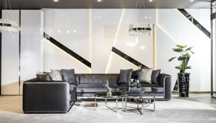 Hoekbank Bank Bank Bekleding Stoel Hoekbank L vorm Hout met Stof Nieuw