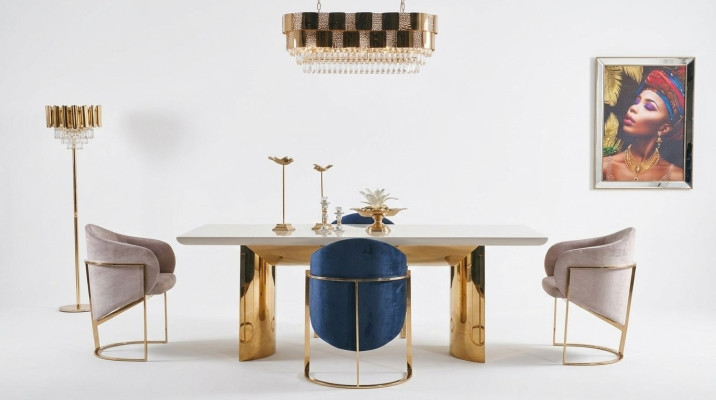 Eetkamerset Tafel + 4x stoelen Eetkamerstoelset Tafel groep 5-delig