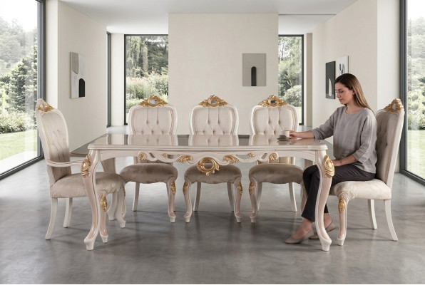 Eetkamer eettafel stoel luxe set eetkamerstoel tafel tafels hout groep
