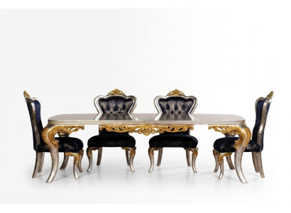 Stel 4x stoelen eetkamerstoel stoel leun luxe eetkamer Ess stijl barok 4-delig.