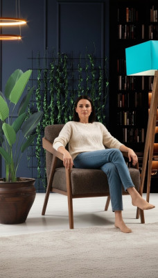 Fauteuil zitbank woonkamer 1 zitplek stof polyester stijl modern design luxe nieuw
