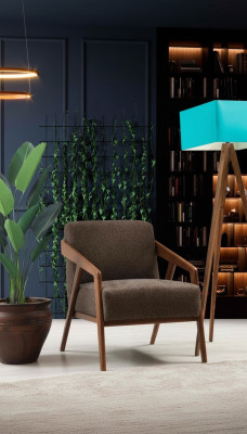 Fauteuil zitbank woonkamer 1 zitplek stof polyester stijl modern design luxe nieuw