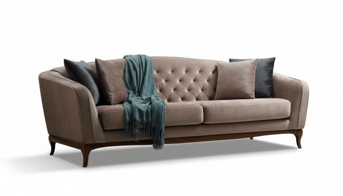 Driesbank Bank 3-zitsbank Luxe Gestoffeerde Bank Stoffen Bank Meubels 230cm