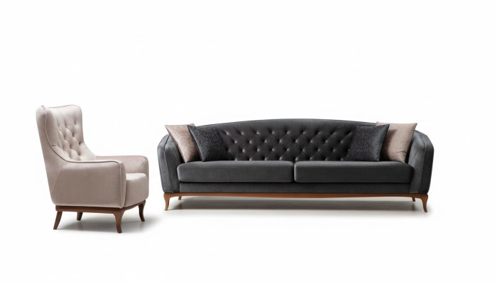 Luxe bank bankstel Complete bankstel 4+1 zits fauteuil stoffen set Nieuw