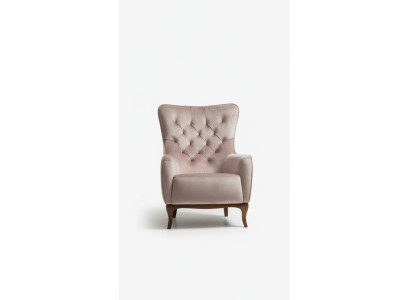 Fauteuil Single Luxe 1-Zits Gestoffeerde Stoel Designer Textiel Zitje Stof Modern