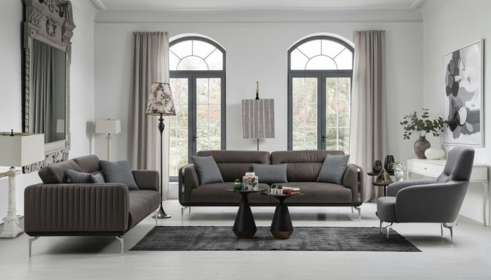 Sofa set Bankstel Bankstel Banken 3+3+1-zits Fauteuil Modern Polyester Driepersoons