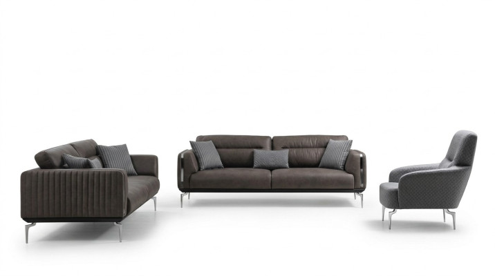 Sofa set Bankstel Bankstel Banken 3+3+1-zits Fauteuil Modern Polyester Driepersoons