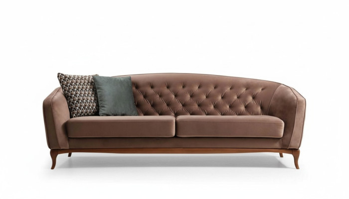 Luxe Bankontwerp Driepersoons Moderne Bank Blauwe Bank Meubels Bekleding Loft Nieuw