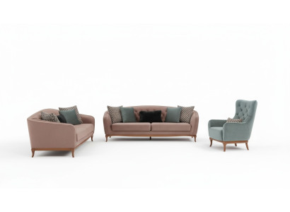 Luxe bankstel bankstel banken 4+3+1-zitter stof 3-delige bankstel set bekleding