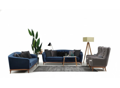Chesterfield set Bankstel Luxe bankstel 4+3+1 zits groep Stof