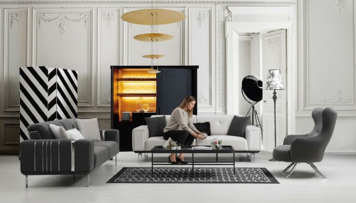 Sofa set luxe bankstel 3+3+1 zitbanken fauteuil stof design meubels nieuw