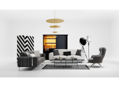 Sofa set luxe bankstel 3+3+1 zitbanken fauteuil stof design meubels nieuw