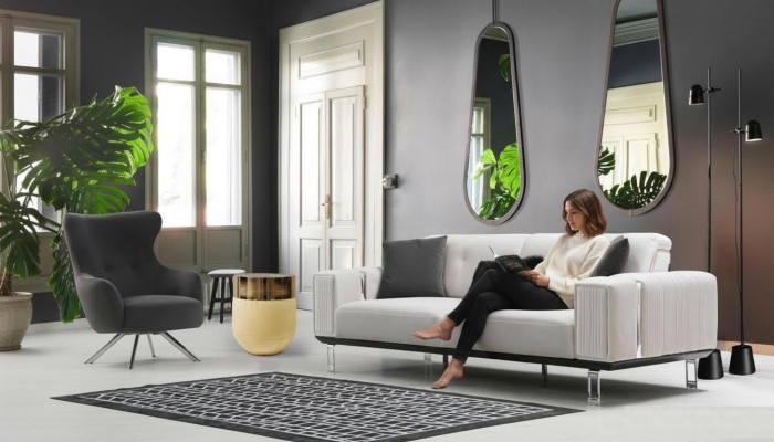 Sofasuite Bank Luxe 3+1 Zitbanken Stoel Stof Ontwerp Zitkussen Meubels Nieuw