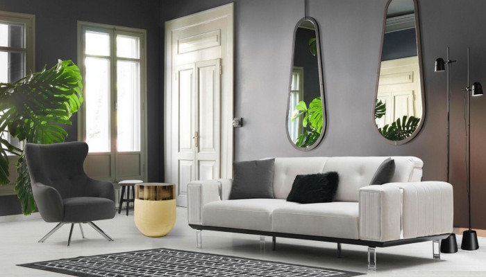 Sofasuite Bank Luxe 3+1 Zitbanken Stoel Stof Ontwerp Zitkussen Meubels Nieuw