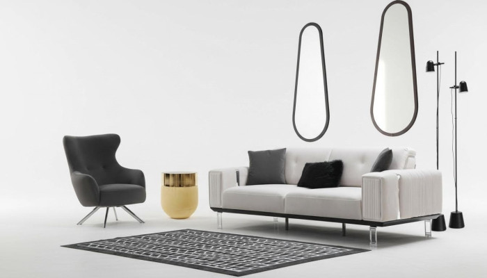 Sofasuite Bank Luxe 3+1 Zitbanken Stoel Stof Ontwerp Zitkussen Meubels Nieuw