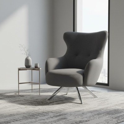 Fauteuil Ohrensessel Luxe 1-zits Zitsontwerperstof Modern