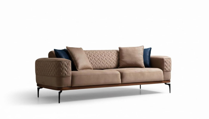 Luxe bankstel design driezits moderne bank taupe bank meubels gestoffeerde loft nieuw