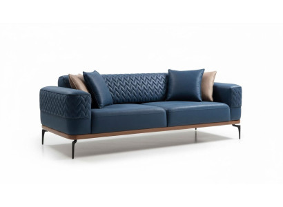 Ontwerp driepersoons moderne bank Blauwe bank Luxe bank Meubels Bekleding Loft Nieuw