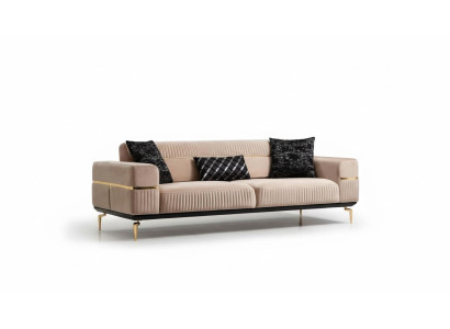 Luxe bankstel ontwerp driezits moderne bank beige bank meubels gestoffeerde loft nieuw