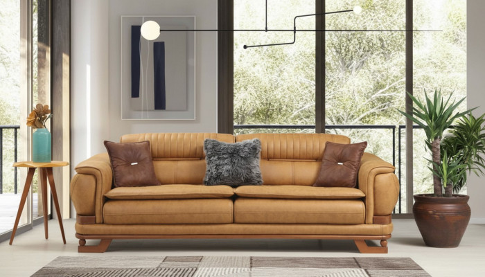 Driezitsbank Driezits bank 3-zits bankstellen Design woonkamer kunstleer