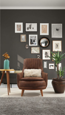 Fauteuil Oorfauteuil Design Bekleding Woonkamer 1-zits Kunstleer Zitter