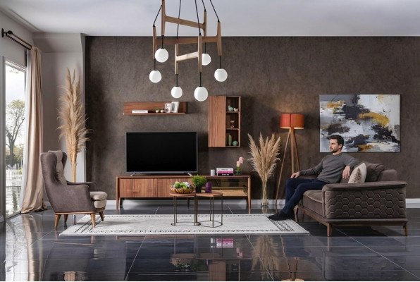 Sofa set Sofa Luxe Set Banken Fauteuils 3+1 zit Stof Modern Design Nieuw