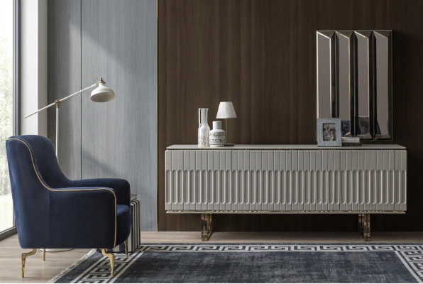 Garnituur dressoir spiegel commode kast ontwerper luxe kasten commodes set