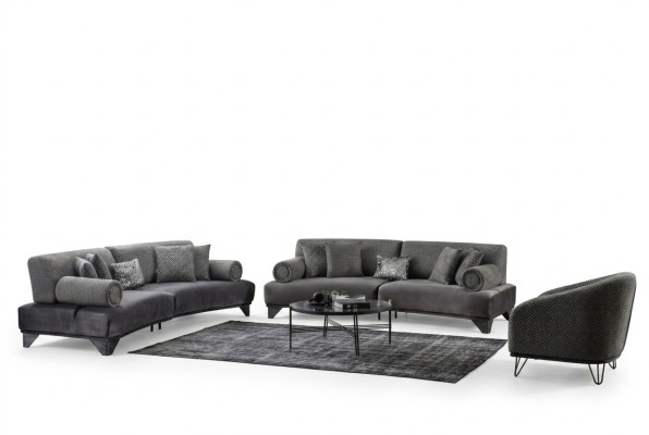Luxe bankstel bankstel banken bank fauteuil driezitter 3+3+1 zits stof Nieuw