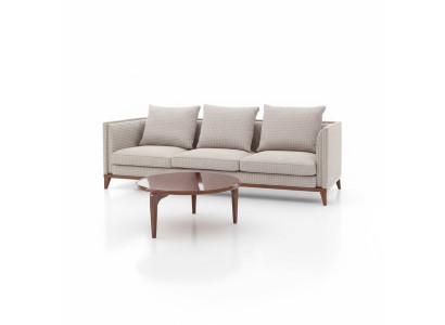 Garnituur Bankstel 3-zits Salontafel Bankstellen Driezitter Stof Tafel Luxe Modern 2-delig