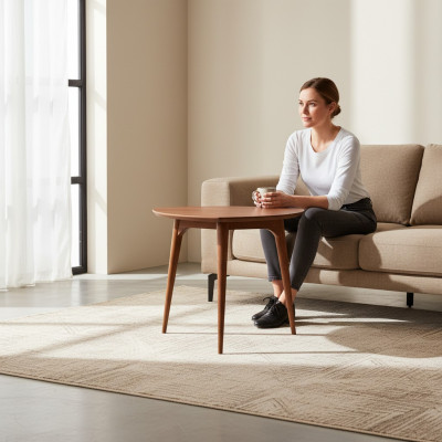 Tafel Bijzettafel Tafels Koffietafel Houten Tafel Bruin Hout Luxe Meubels Nieuw