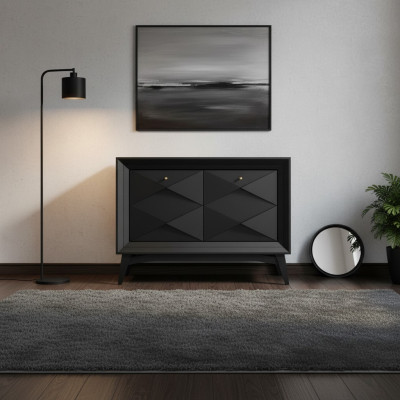 Kommode Kast Sideboard Klassieke Luxe Commodes Eetkamer Kasten Grijs Hout