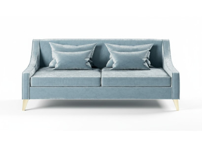 Samt Driezitsbank 3-zits banken Stof Woonkamer Polyester Modern Luxe Blauw