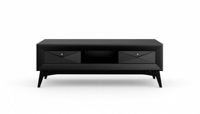 Lowboard tv-standaard Sideboard Tafel Woonkamer Modern Hout Zwart Design