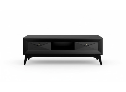 Lowboard tv-standaard Sideboard Tafel Woonkamer Modern Hout Zwart Design