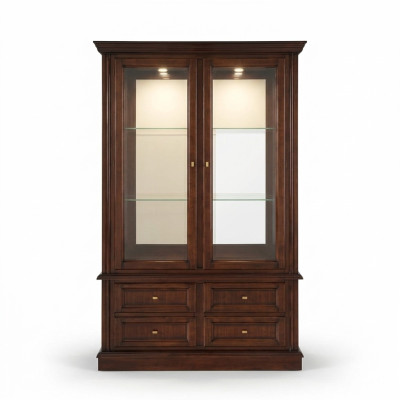 Vitrinekasten Meubels Klassieke Stijl Vitrines Woonkamer Dressoir Glas Hout