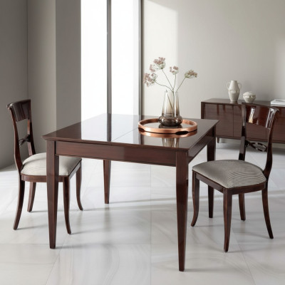Eettafel Eettafel Hoogglans Tafel Hout Eethoek Eetkamer Uittrekbaar Nieuw