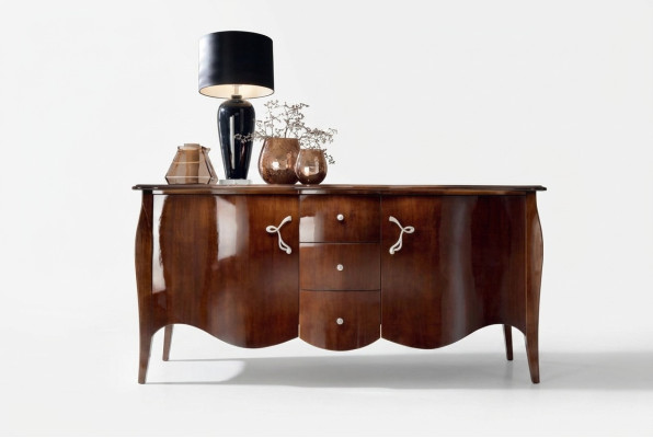 Hoogwaardig dressoir commode luxe kast kasten woonkamer hout bruin nieuw
