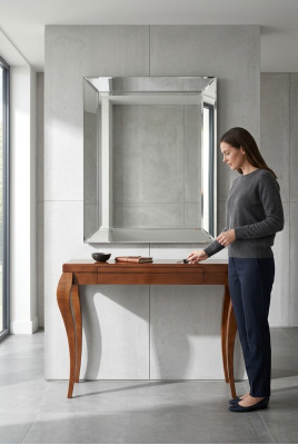 Bruine console tafel bijzettafel houten meubels nieuw