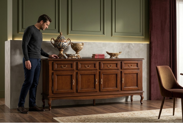 Sideboard Ladekast Kasten Ladenkast Hout Woonkamer xxl dressoirs Bruin