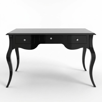 Zwarte bureau kantoorstijl tafel bureau's barok rococo houten tafels.
