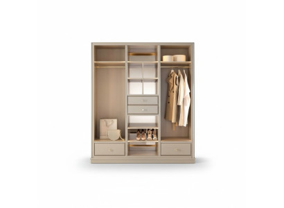Open kledingkast Slaapkamer kast Inloop meubels Kast Hout Beige
