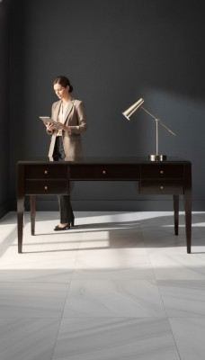 Schrijftafel Bureau Kantoor Kantoortafel Computertafel Hout Luxe Bruin Design