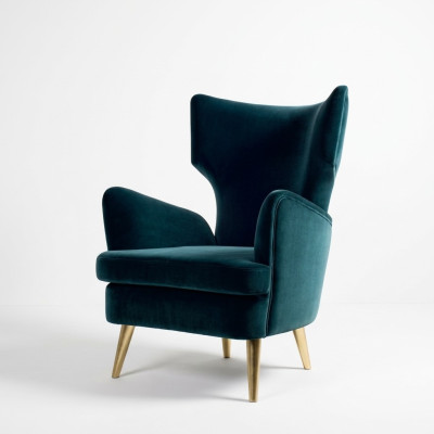 Ohrensessel Fauteuil Clubsessel Cocktailsessel Luxe Stoel Zitkamer Groen