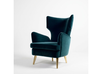 Ohrensessel Fauteuil Clubsessel Cocktailsessel Luxe Stoel Zitkamer Groen