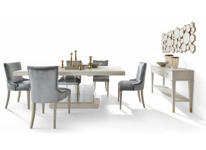 Tafelzuil eetkamertafel eetset eettafel stoel eetgroep stoelen 6-delig.