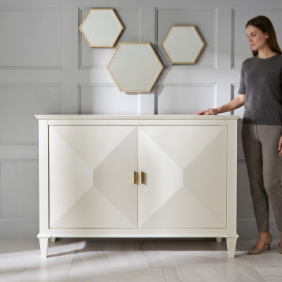 Kast Ladenkast Houten Luxe Dressoir Woonkamer Meubel Beige Kast