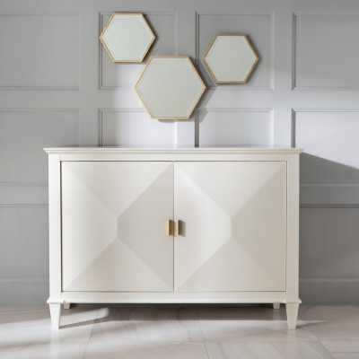 Kast Ladenkast Houten Luxe Dressoir Woonkamer Meubel Beige Kast