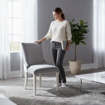 Eetkamerstoel Stoel Fauteuil Zitter Eetkamerstoelen Hout Modern Luxe Zilver