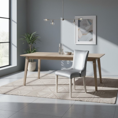 Eetkamerstoel Stoel Fauteuil Zitter Eetkamerstoelen Hout Modern Luxe Zilver